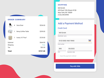 Daily UI - credit card checkout credit card dailyui ecommerce figma ux uxui