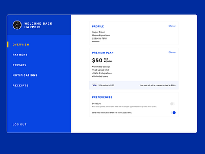 Daily UI - Profile account dailyui figma profile settings ui