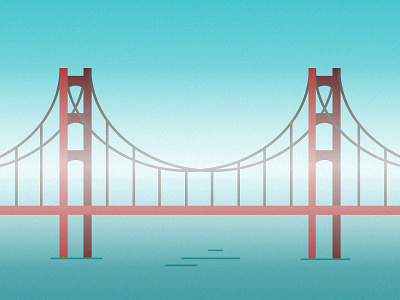 Golden Gate Bridge bridge california fog golden gate gradients illustration sf vector