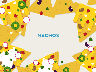 Some nachos beans cheese chips food illustration illustrator nachos snacks toppings vector web