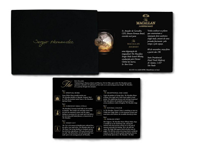 Convite impresso para The Macallan Journey graphicdesign