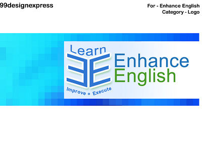 Enhance English art banner brand branding coaching design english logo logo design logo mark online course