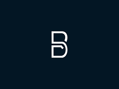 BS Logo blue and white initial logo minimalist simple type