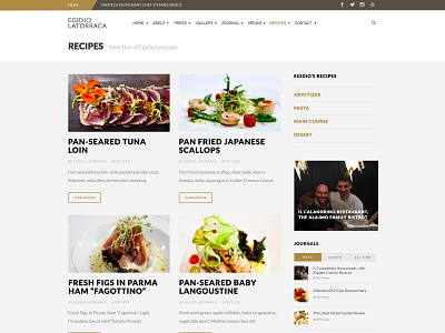 Egidio Latorraca Recipe branding design ux web design webdesign website wordpress