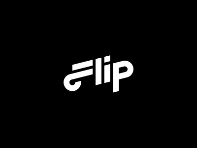 Flip Typography branding design flip graphic design logo monogram typography vector