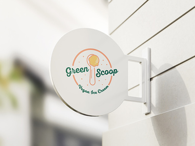 Green Scoop - Logo brand design branding icecream logo logodesign logos logotype retro vegan visual design visual identity