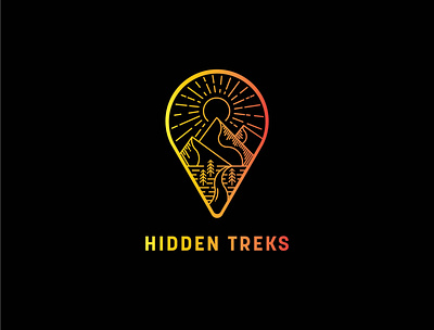 Hidden Treks - Crest Logo brand design branding crest crest design illustration logo logo design travel logo vector
