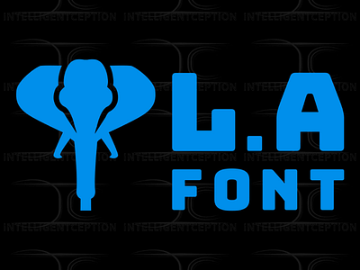 L.A FONT logo elephant font design