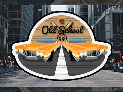 Old school logo old school cadillac