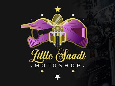 Little Saadi Motoshop bike bikes logo women pink