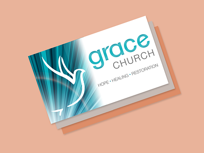 Grace Church Business Cards branding business card logo logo design modern logo photoshop professional design typogaphy