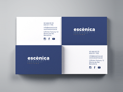 Escènica cards brand design branding graphic design logo design visual identity visual identity design