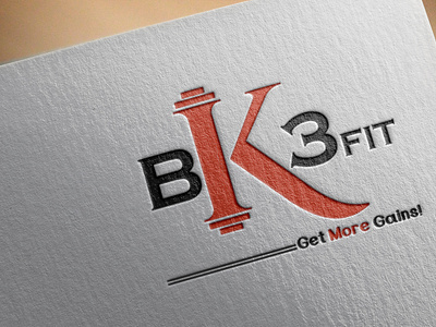 Fitness Logo With 3D Mock up