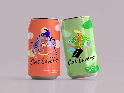CAT LOVERS LEMONADE cat corporate identity illustration lemonade