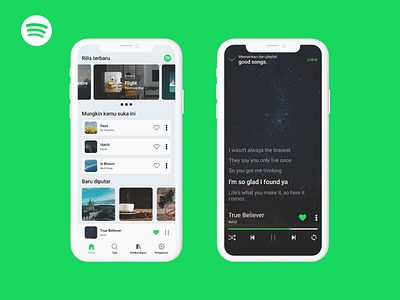 Desain ulang Spotify design ui