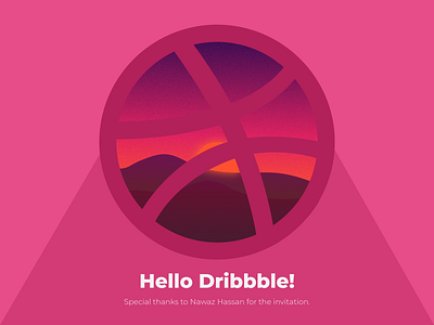 Hello Dribbble design firstshot flat hello dribble hellodribbble illustration minimal ui vector