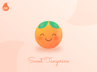 Lit - Sweet Tangerine adobe illustrator brand branding cute design dribbbleweeklywarmup emoji flat flat design fruit illustration logo minimal orange rebound tangerine ui vector warmup weeklywarmup