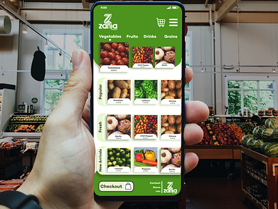 Zania Foodmart - Mockup App