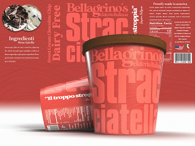 Bellagrino`s Gelateria Italiana - Italian Gelato brand design brand identity branding flat ice cream icecream illustration lettering logo packing packing design photography typography vector