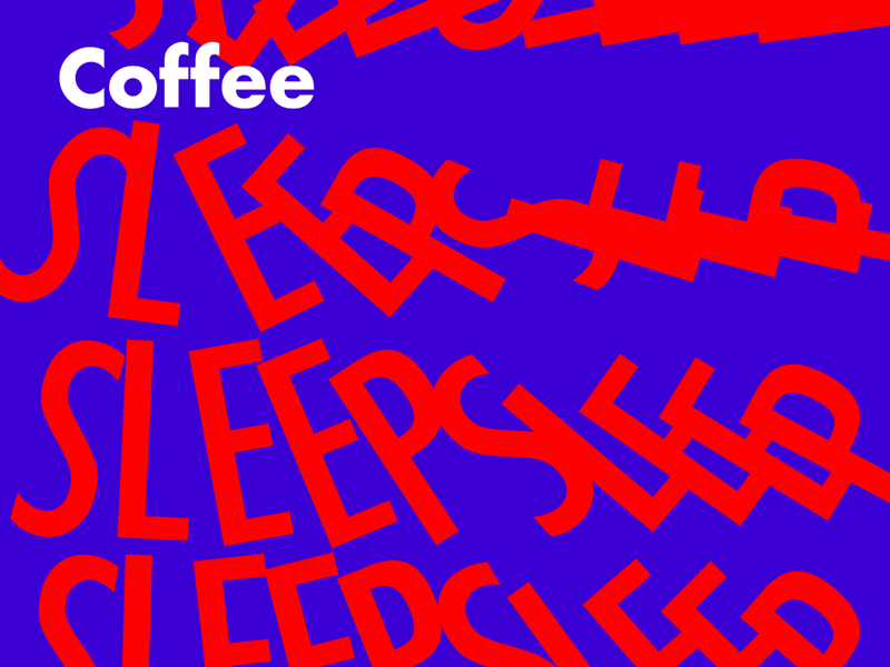 Coffee/Sleep kinetic kinetic typography motion graphics type typography