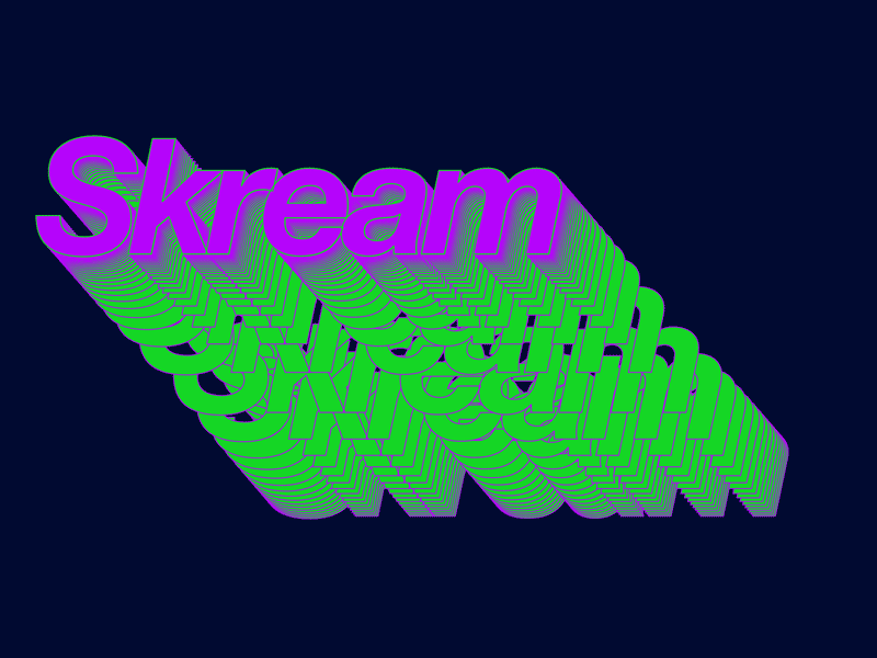 Skream kinetic type kinetic typography motion graphics