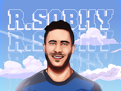 RAMADAN SOBHY art design football illustration matchday player pyramids ramadan sobhy رمضان صبحي