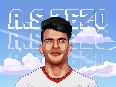 ZEZO art design digital painting egypt football football art illustration match soccer vector art vector illustration zamalek art zezo
