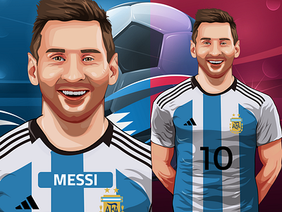 World Cup Series-messi argentin art design digital painting football world cup illustration messi messi world cup vector illustration world cup world cup footbal world cup series messi worldcup