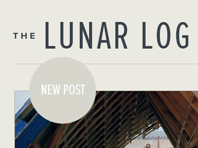 Lunar Log → Blog article blog layout minimal post proxima nova