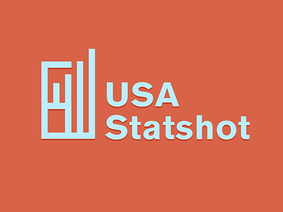 USA Statshot akzidenz grotesk bar chart branding chart minimal modern stats
