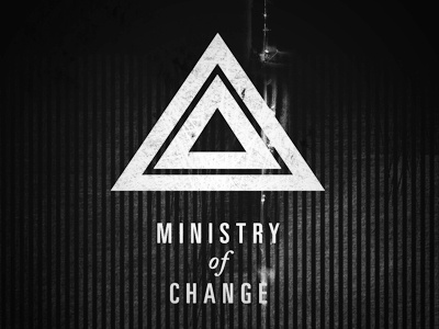 Ministry of Change black brushes caslon photoshop print univers