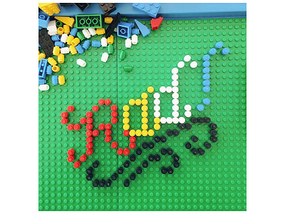Rad Script (in Legos) lego lettering letters rad real life script type typography