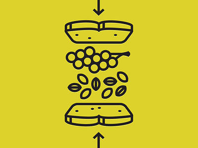 PB&J bread butter grape icon illustration jelly peanut sandwich