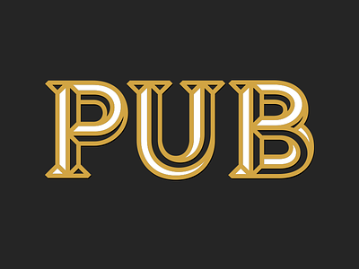 PUB Lettering custom lettering typography