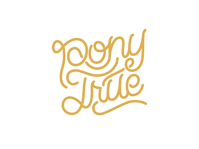 Pony True™ lettering script swash type typography
