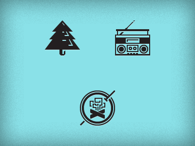 Icons Set / Part 4 badge boombox icons tree