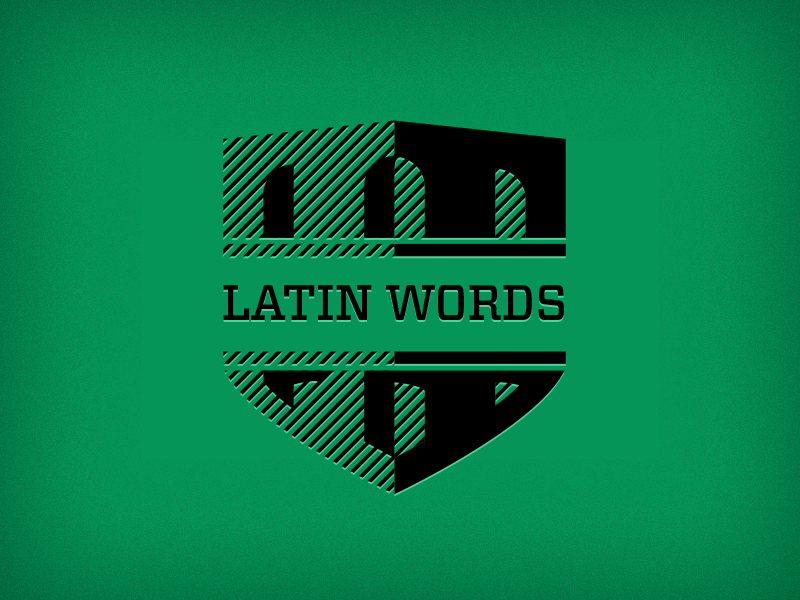 Latin Words (GIF) black and white gif identity logo shield