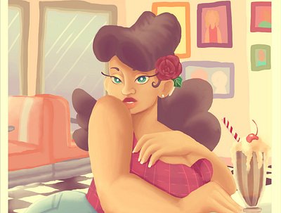 Rockabilly Gal illustration