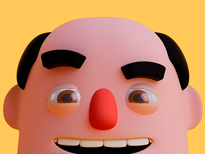 The Mayor 3d 3d character bald c4d cgi character design evil look face guy mayor smile