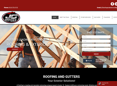 #9 Roofing Company Website bright ui ui ux ux web design web designer web developer web development webdesign website website design