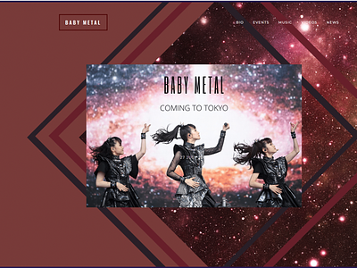 Baby Metal Music Website Mockup ui ui design ui ux ux web design web designer web developer web development website website design