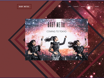 Baby Metal Music Website Mockup