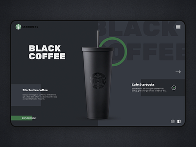 Cafe Starbucks Web Design figma webdesign