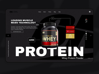 WHEY PROTEIN Web Design branding design figma typography we webdesign