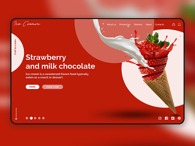 Ice Cream Web Design branding design figma webdesign