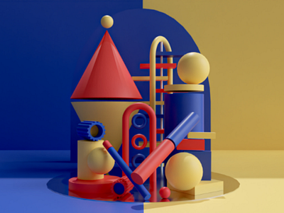 Playground blender3d 3d art abstract render