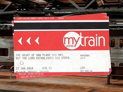 CityRail Train Ticket bible verse collage poster print design sydney train station typography