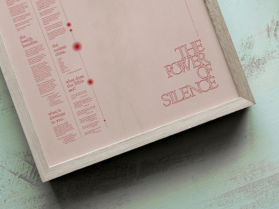 The Power Of Silence Poster daily poster design graphicdesign poster poster a day poster art poster design posterdesign posterdesigner posters silence typography