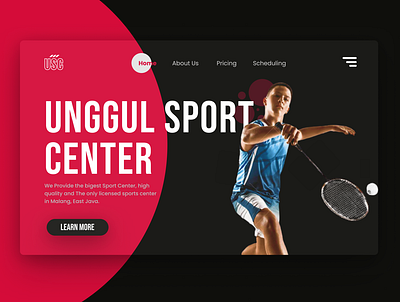 Unggu Sport Center Website branding design graphic design landing page ui ux