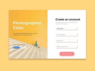 Photographer Class Website Design